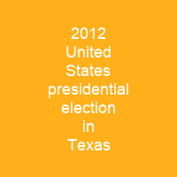 2012 United States presidential election in Texas