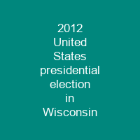 2012 United States presidential election in Wisconsin