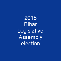 2015 Bihar Legislative Assembly election