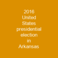 2016 United States presidential election in Arkansas
