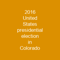 2016 United States presidential election in Colorado