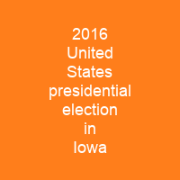 2016 United States presidential election in Iowa