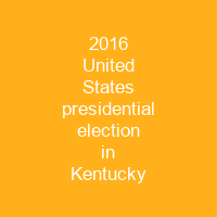 2016 United States presidential election in Kentucky