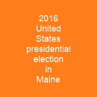 2016 United States presidential election in Maine
