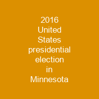 2016 United States presidential election in Minnesota