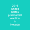 2016 United States presidential election in Nevada