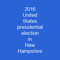 2016 United States presidential election in New Hampshire