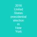 2016 United States presidential election in New York