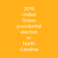 2016 United States presidential election in North Carolina