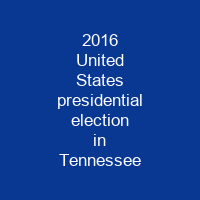 2016 United States presidential election in Tennessee