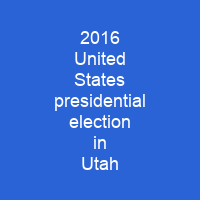 2016 United States presidential election in Utah