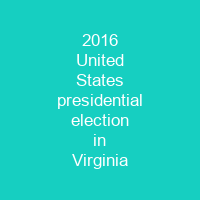 2016 United States presidential election in Virginia