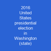 2016 United States presidential election in Washington (state)