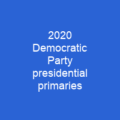 2020 Democratic Party presidential primaries