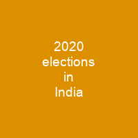 2020 elections in India