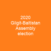 2020 Gilgit-Baltistan Assembly election