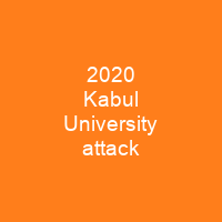2020 Kabul University attack