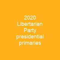 2020 Libertarian Party presidential primaries