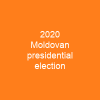 2020 Moldovan presidential election
