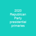 2020 Republican Party presidential primaries