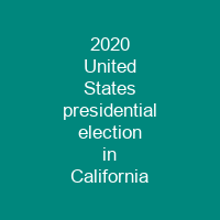 2020 United States presidential election in California