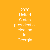 2020 United States presidential election in Georgia