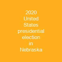 2020 United States presidential election in Nebraska