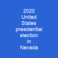 2020 United States presidential election in Nevada