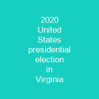 2020 United States presidential election in Virginia