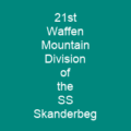 21st Waffen Mountain Division of the SS Skanderbeg