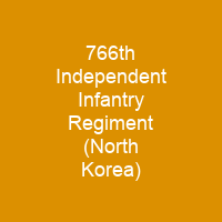 766th Independent Infantry Regiment (North Korea)