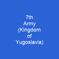 7th Army (Kingdom of Yugoslavia)