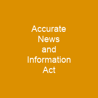 Accurate News and Information Act