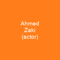Ahmed Zaki (actor)