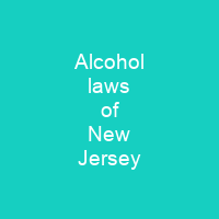 Alcohol laws of New Jersey
