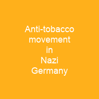 Anti-tobacco movement in Nazi Germany