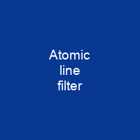 Atomic line filter