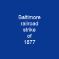 Baltimore railroad strike of 1877