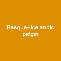 Basque–Icelandic pidgin