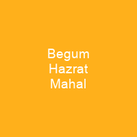 Begum Hazrat Mahal