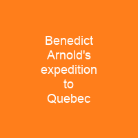 Benedict Arnold's expedition to Quebec
