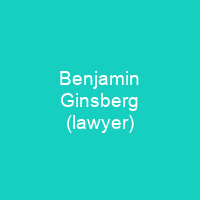 Benjamin Ginsberg (lawyer)