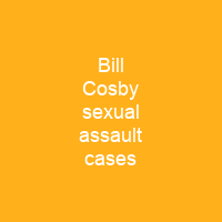 Bill Cosby sexual assault cases