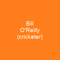Bill O'Reilly (cricketer)