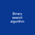 Binary search algorithm