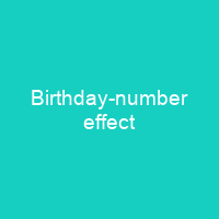 Birthday-number effect