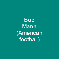 Bob Mann (American football)