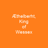 Æthelberht, King of Wessex
