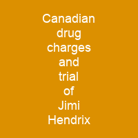 Canadian drug charges and trial of Jimi Hendrix