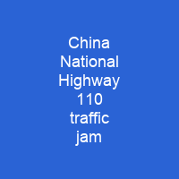 China National Highway 110 traffic jam